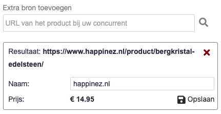 Screenshot van de functie om handmatig producten te koppelen